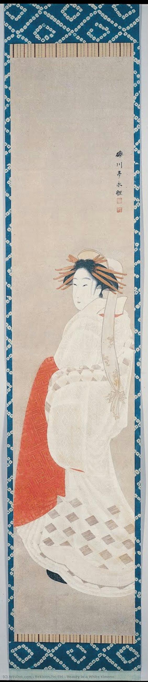 Beauty In A White Kimono — Rekisen-tei Eiri