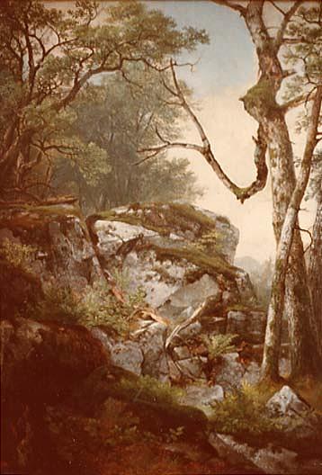 Woodland Scene, (painting) — Asher Brown Durand