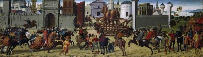 The Siege Of Troy, The Wooden Horse — Biagio D'antonio Tucci