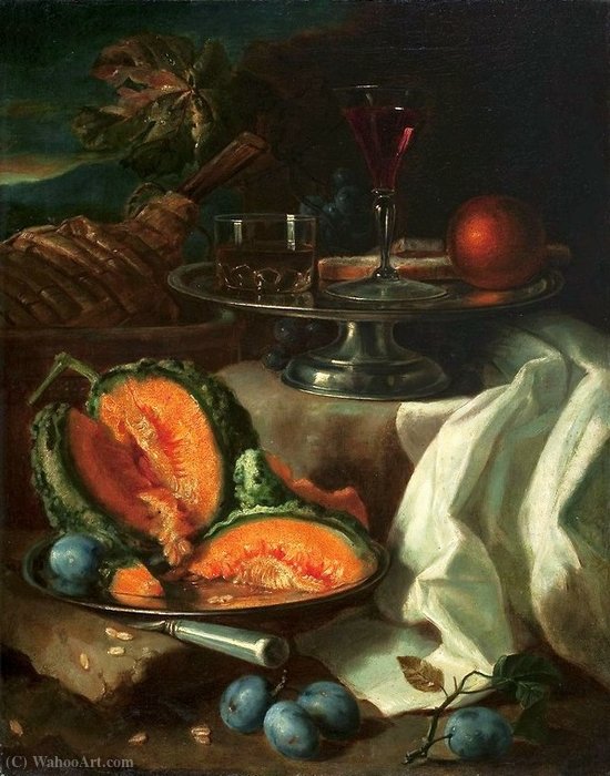 Still Life With A Musk Melon. — Franz Werner Von Tamm