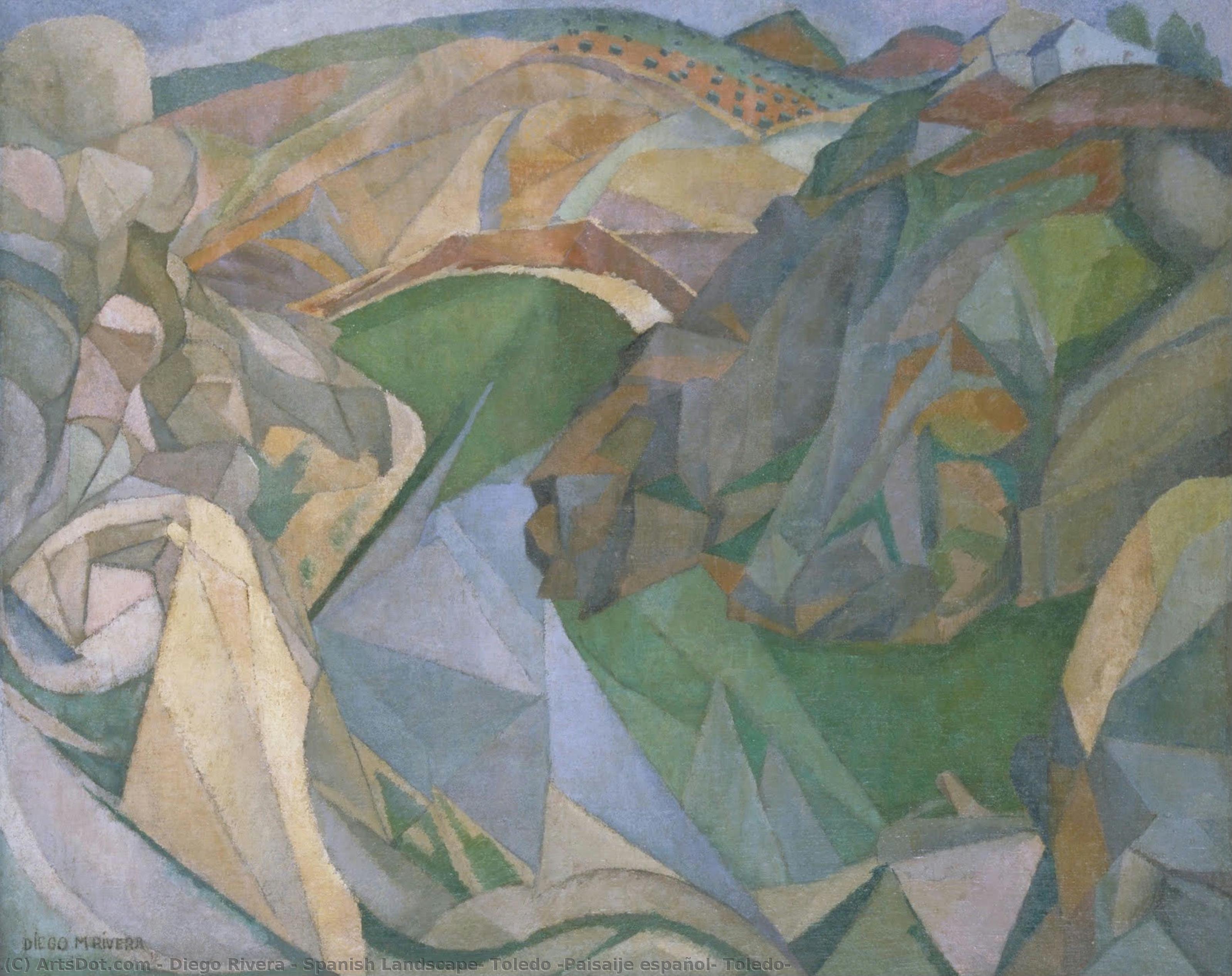 Spanish Landscape, Toledo [paisaije Español, Toledo] — Diego Rivera