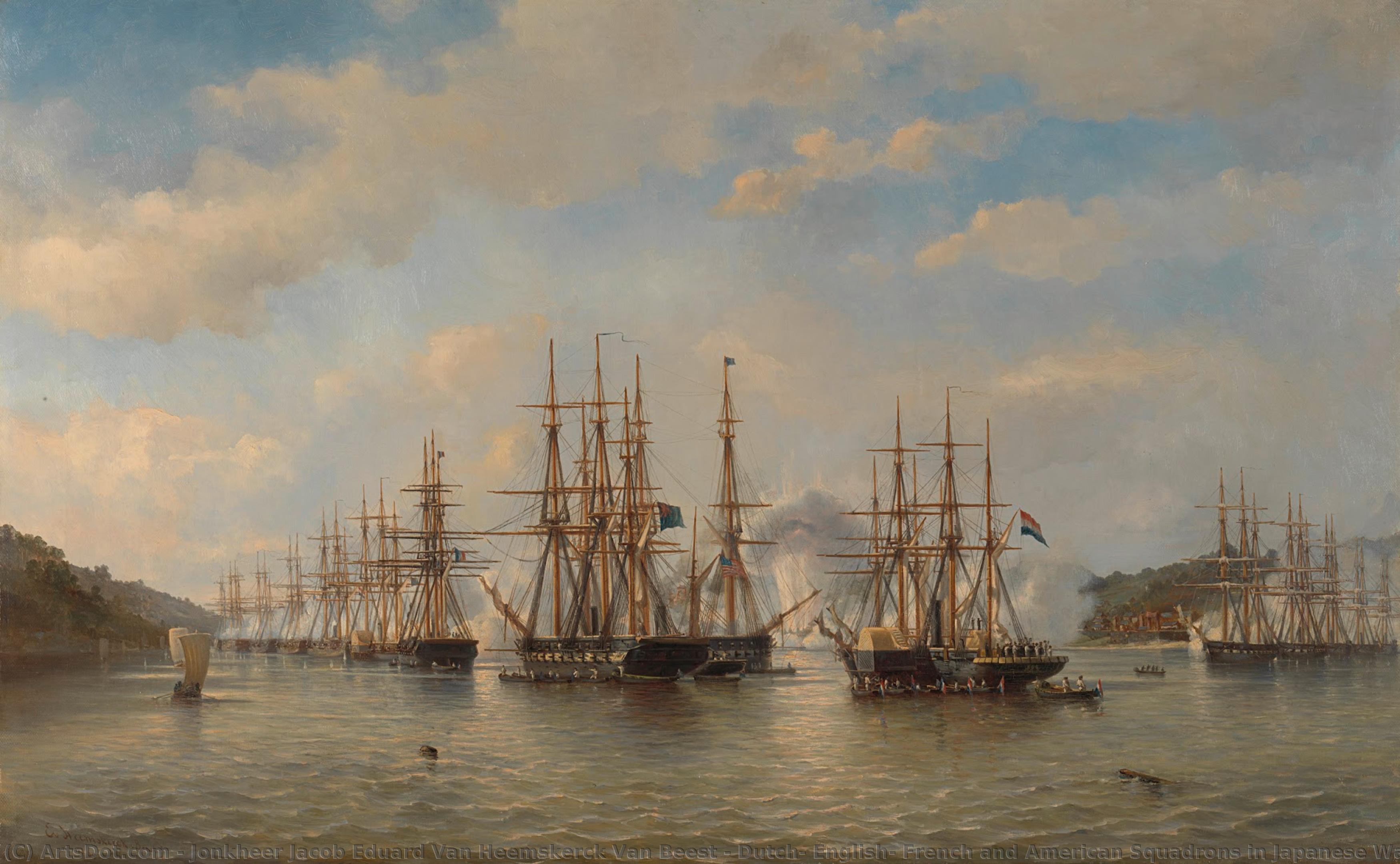 Dutch, English, French And American Squadrons In Japanese Waters During The Expedition Led By The French Commander Constant Jaurès, September 1864, Jonkheer Jacob Eduard Van Heemskerck Van Beest, 1864 — Jonkheer Jacob Eduard Van Heemskerck Van Beest