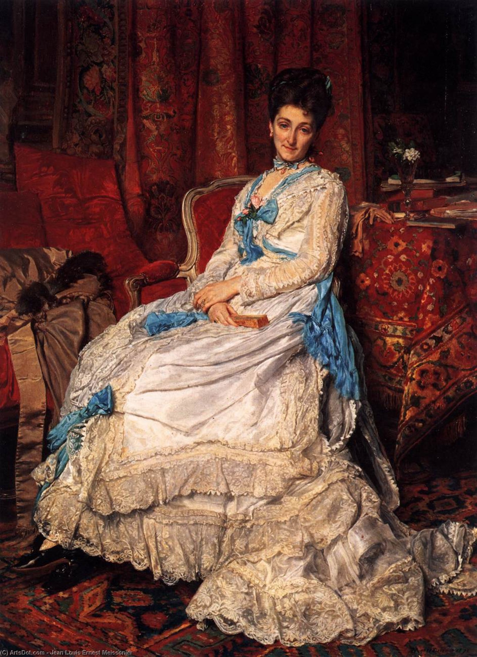 Porträt Der Marquesa De Manzanedo — Jean-louis Ernest Meissonier