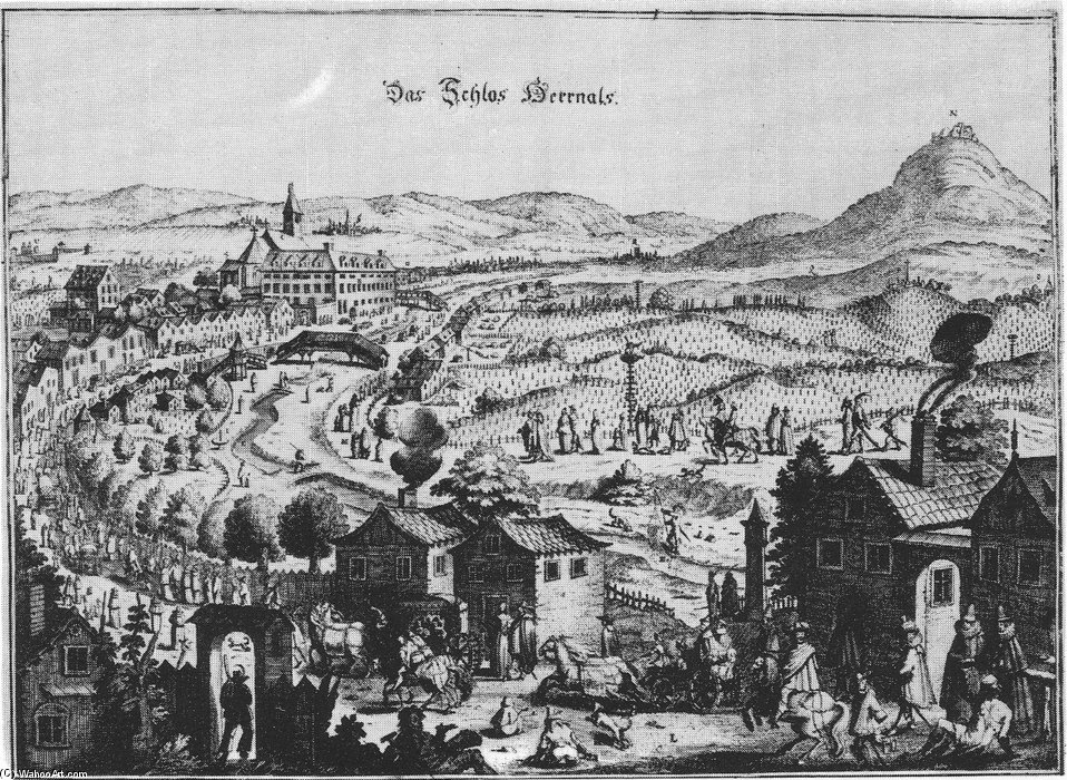 Auslauf To Schloss Hernals — Matthäus The Elder Merian
