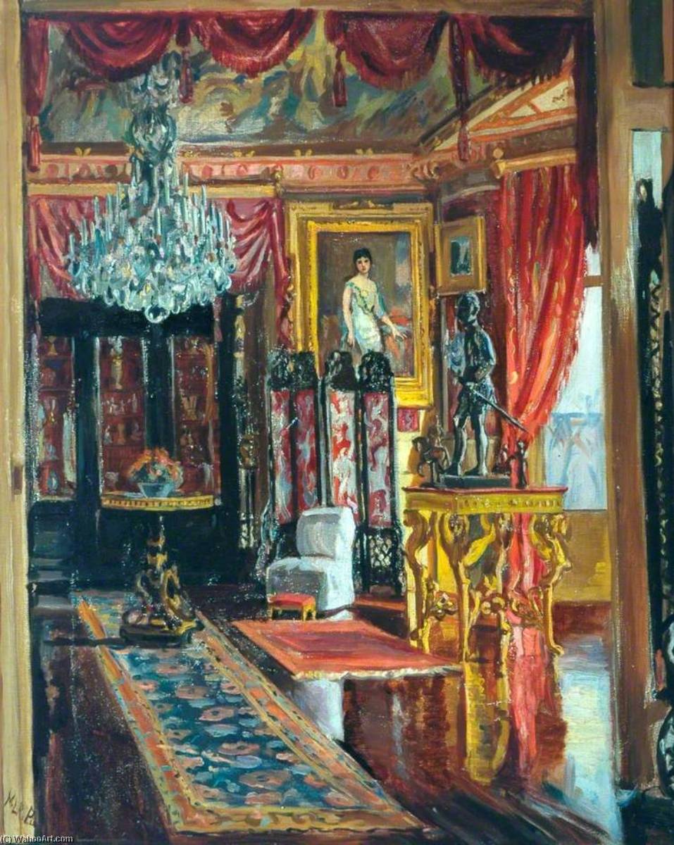 Red Drawing Room, Cliffe Castle — Marie Louise Roosevelt Pierrepont