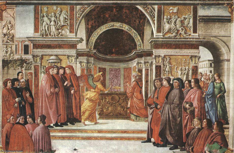 Apparition Of The Angel To Zacharias, Cappella T — Domenico Ghirlandaio