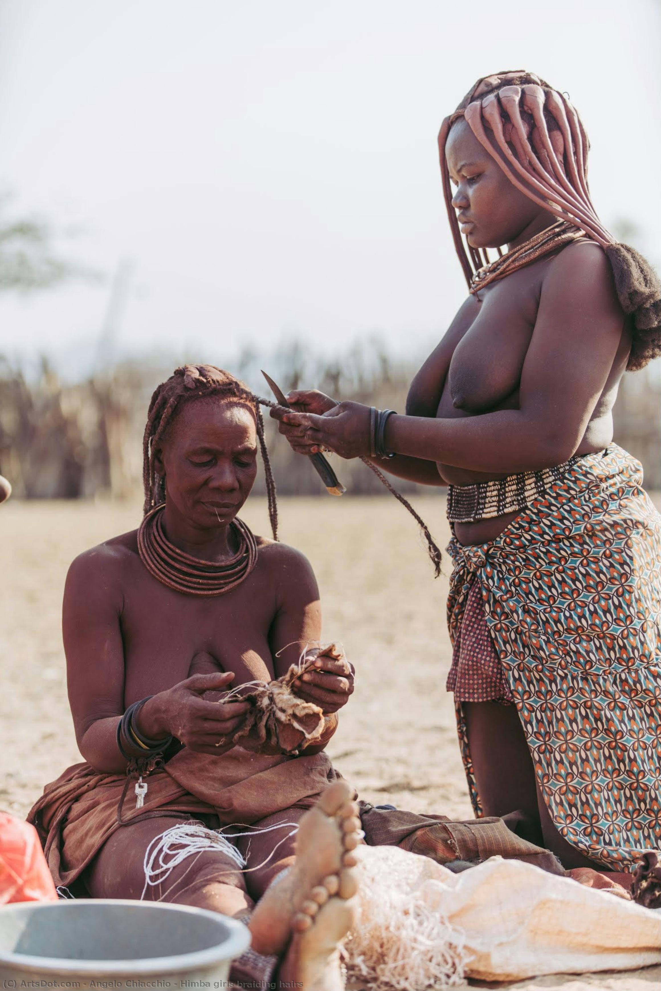 Himba Girls Braiding Hairs — Angelo Chiacchio