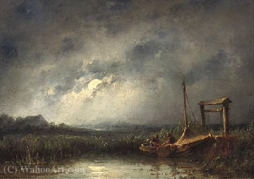 Fishing By Moonlight — Johannes Hilverdink
