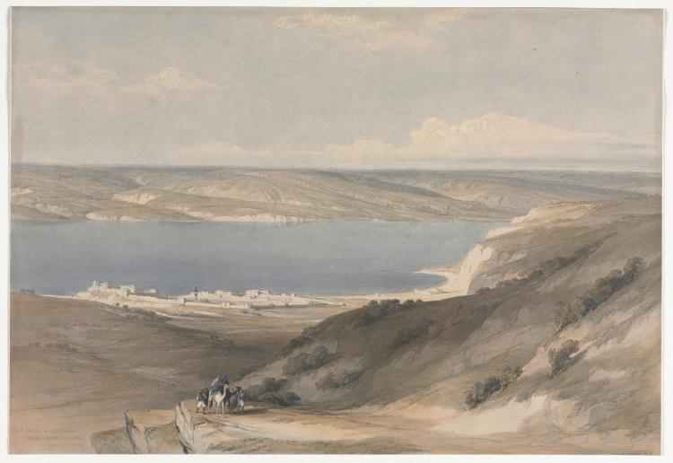 Sea Of Galilee At Genezareth Looking Towards Bashan — David Roberts