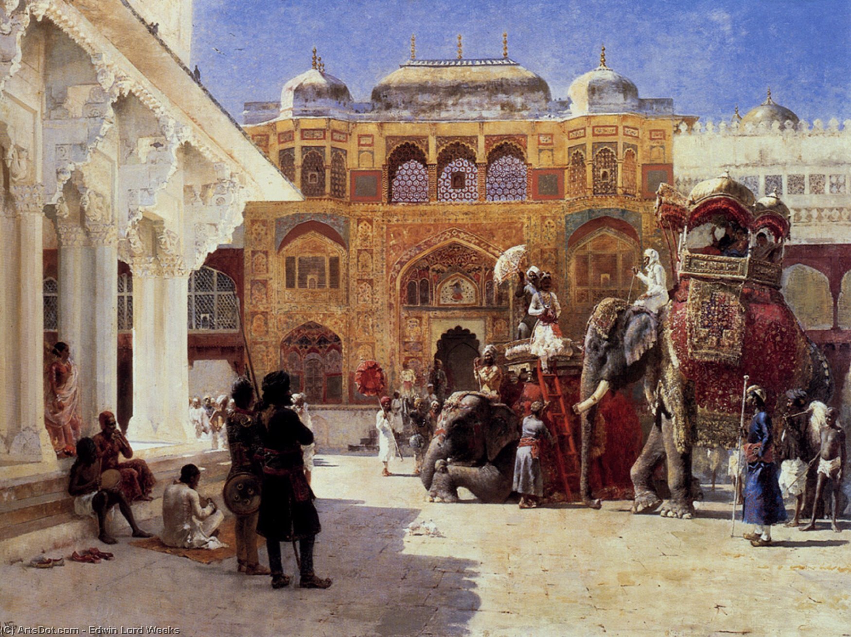 Arrival Of Prince Humbert, The Rajah, At The Palace Of Amber — Edwin Lord Weeks