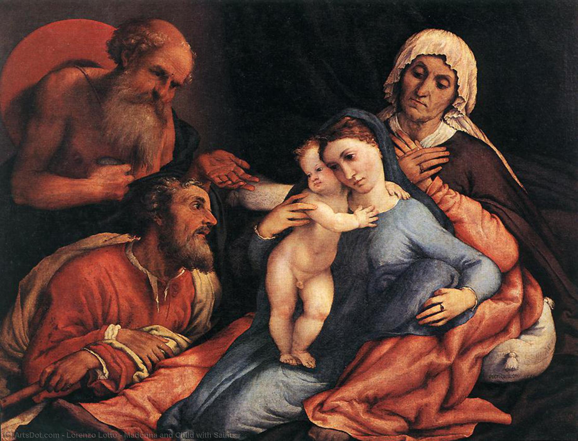 Madonna Mit Kind Und Heiligen — Lorenzo Lotto