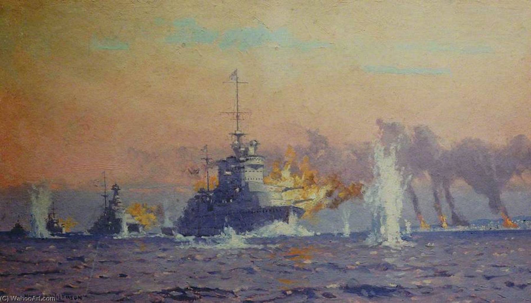 Bombardment Of Genoa, 9 February 1941 — Norman Wilkinson