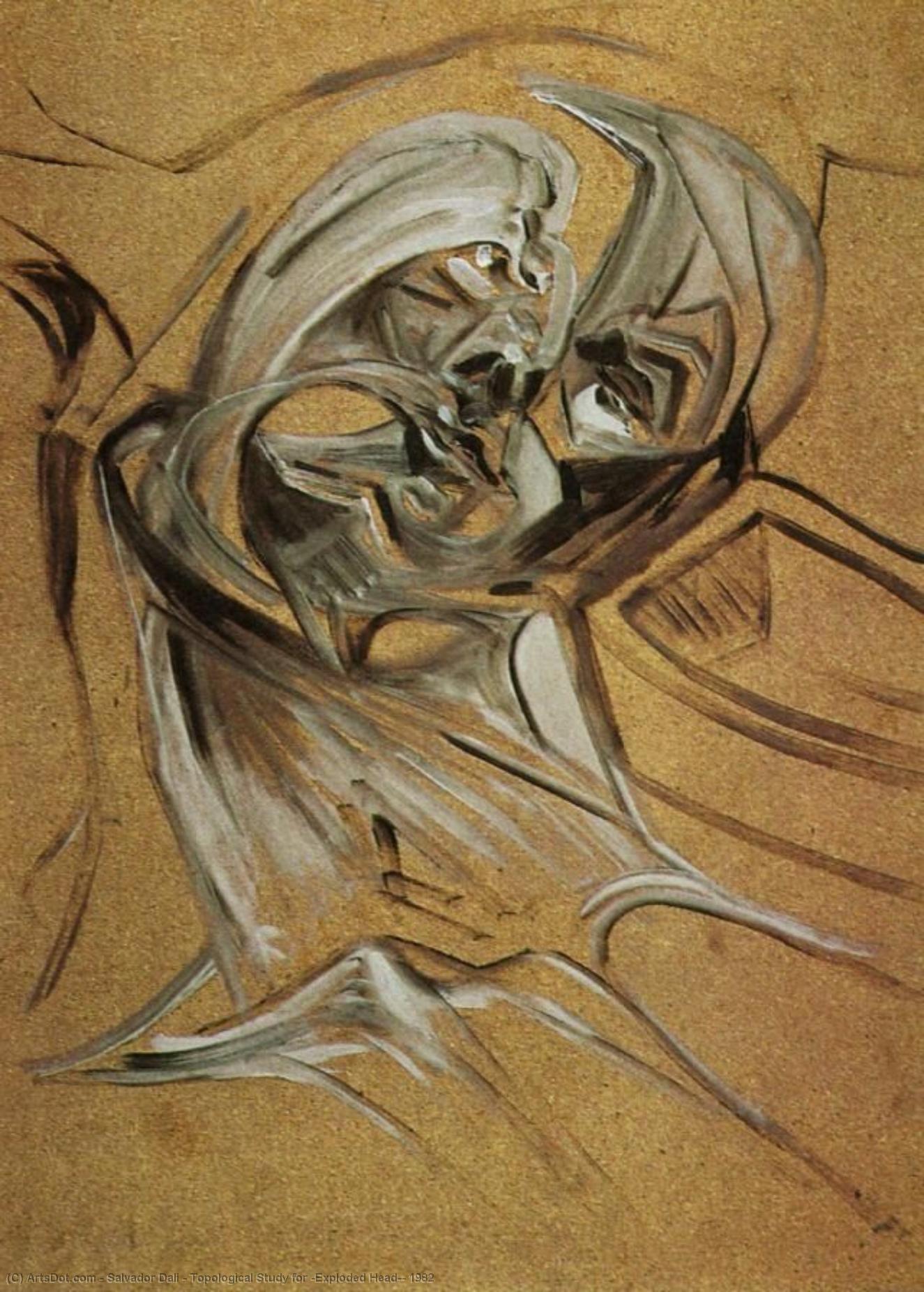 Estudio Topológico Para 'la Cabeza Explota' — Salvador Dalí