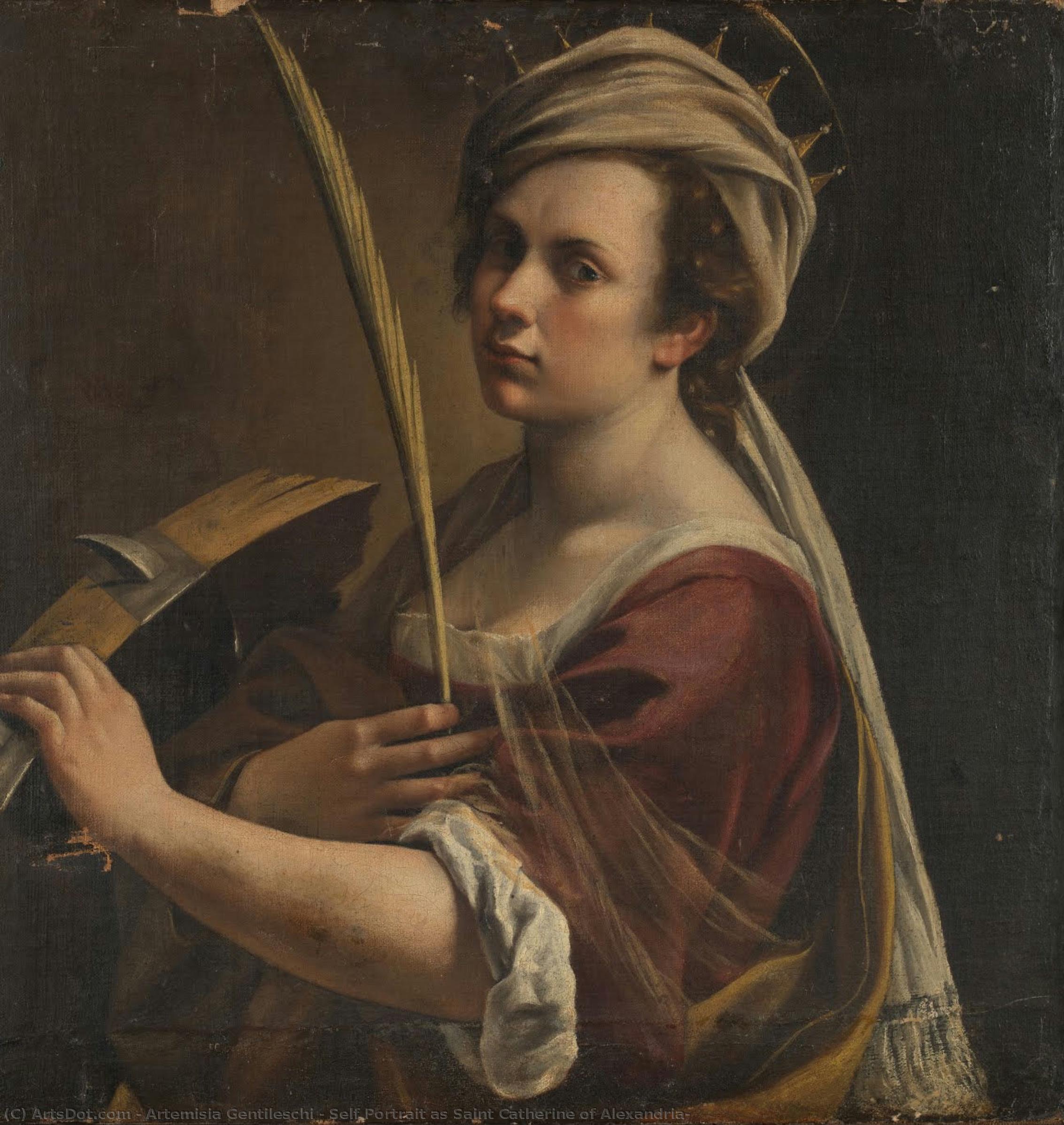 Selbstporträt Als Heilige Katharina Von Alexandrien — Artemisia Gentileschi