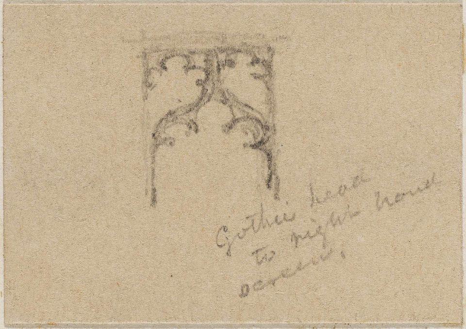 Arreton Church. Interior Arch — Jasper Francis Cropsey