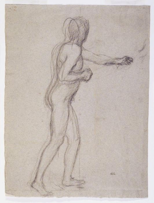 Study Of A Standing Male Nude — Pierre Cécile Puvis De Chavannes