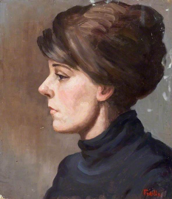 Portrait Of A Young Woman With Her Hair Up (recto) — Clare Exodie Fadelle