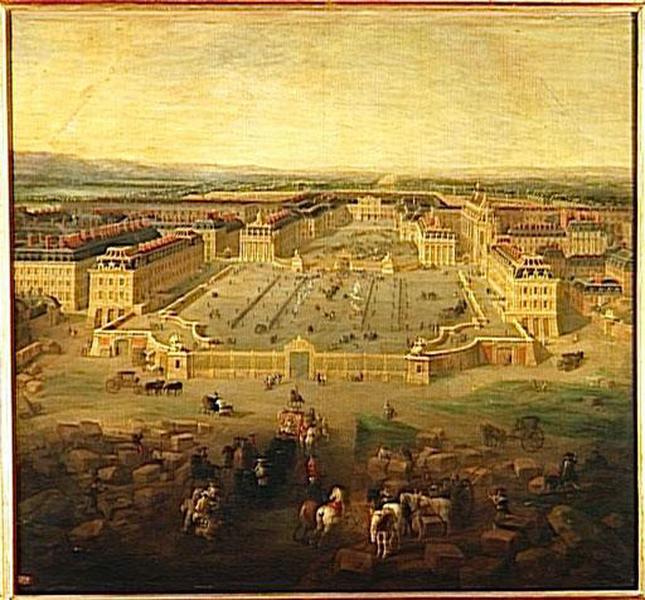 Vue Du Chateau De Versailles Du Cote De La Place D'armes En 1722 — Martin Pierre Denis (martin Le Jeune)