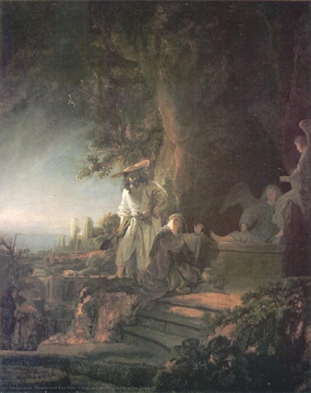 Christ And St Mary Magdalen At The Tomb — Rembrandt Van Rijn