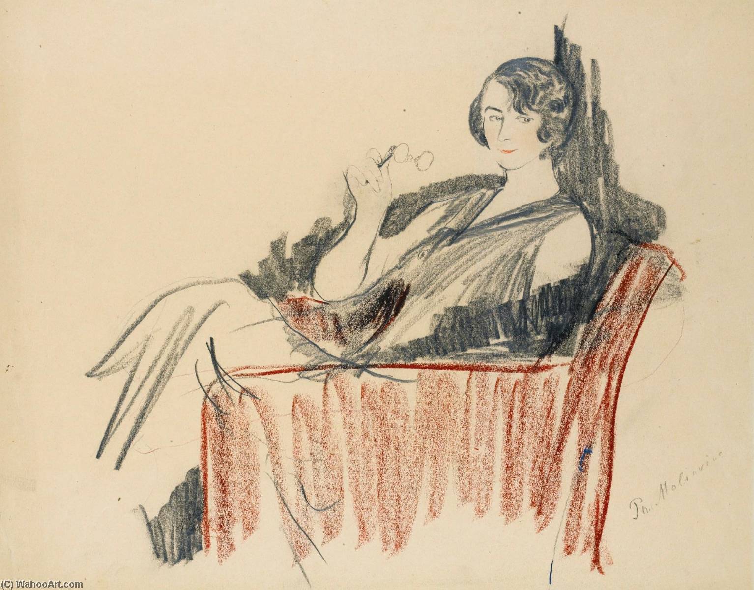 A Group Of Nine Female Portraits — Filipp Andreevich Maliavin