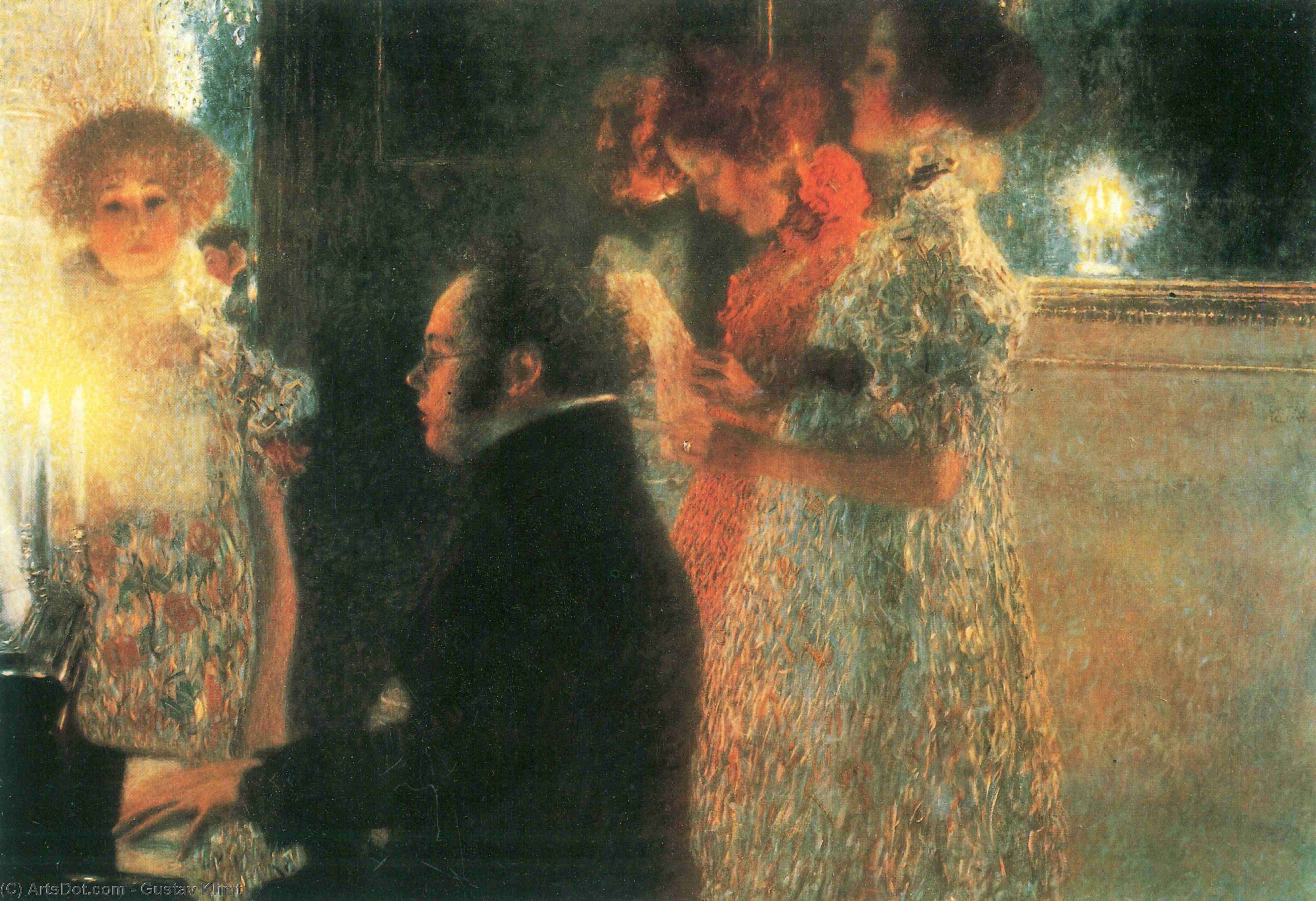 Schubert At The Piano Ii — Gustav Klimt