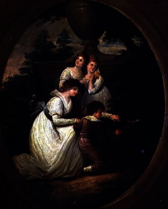 Family Group In A Garden, C.1790 — Richard Westall