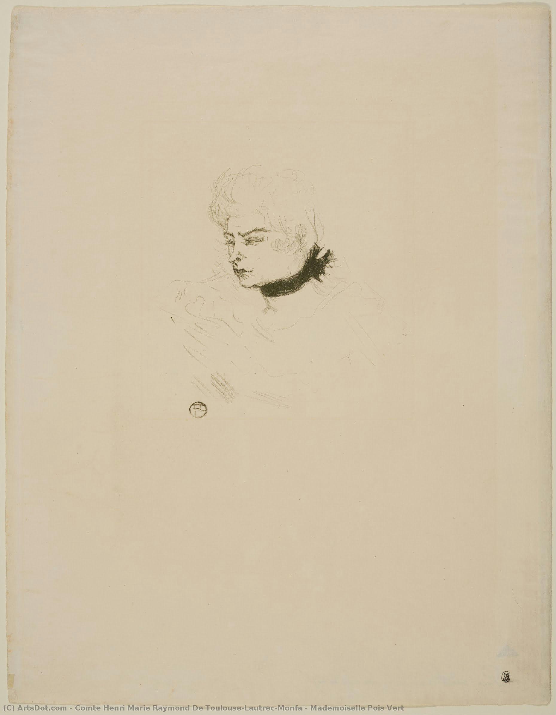 Mademoiselle Pois Vert — Comte Henri Marie Raymond De Toulouse-lautrec-monfa