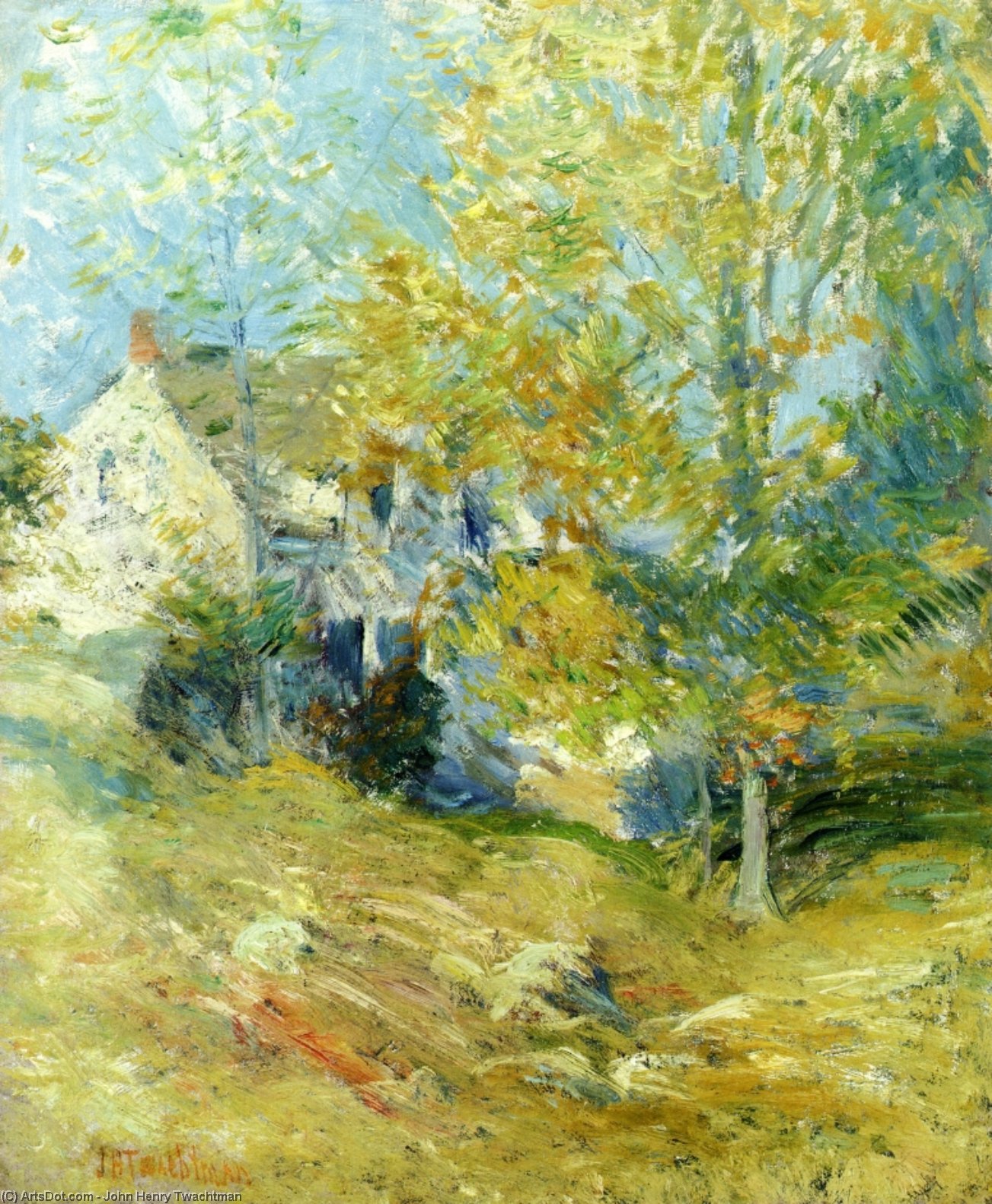 The Artist's House Through The Trees (aka Autumn Afternoon) — ジョン・ヘンリー・トゥワクトマン