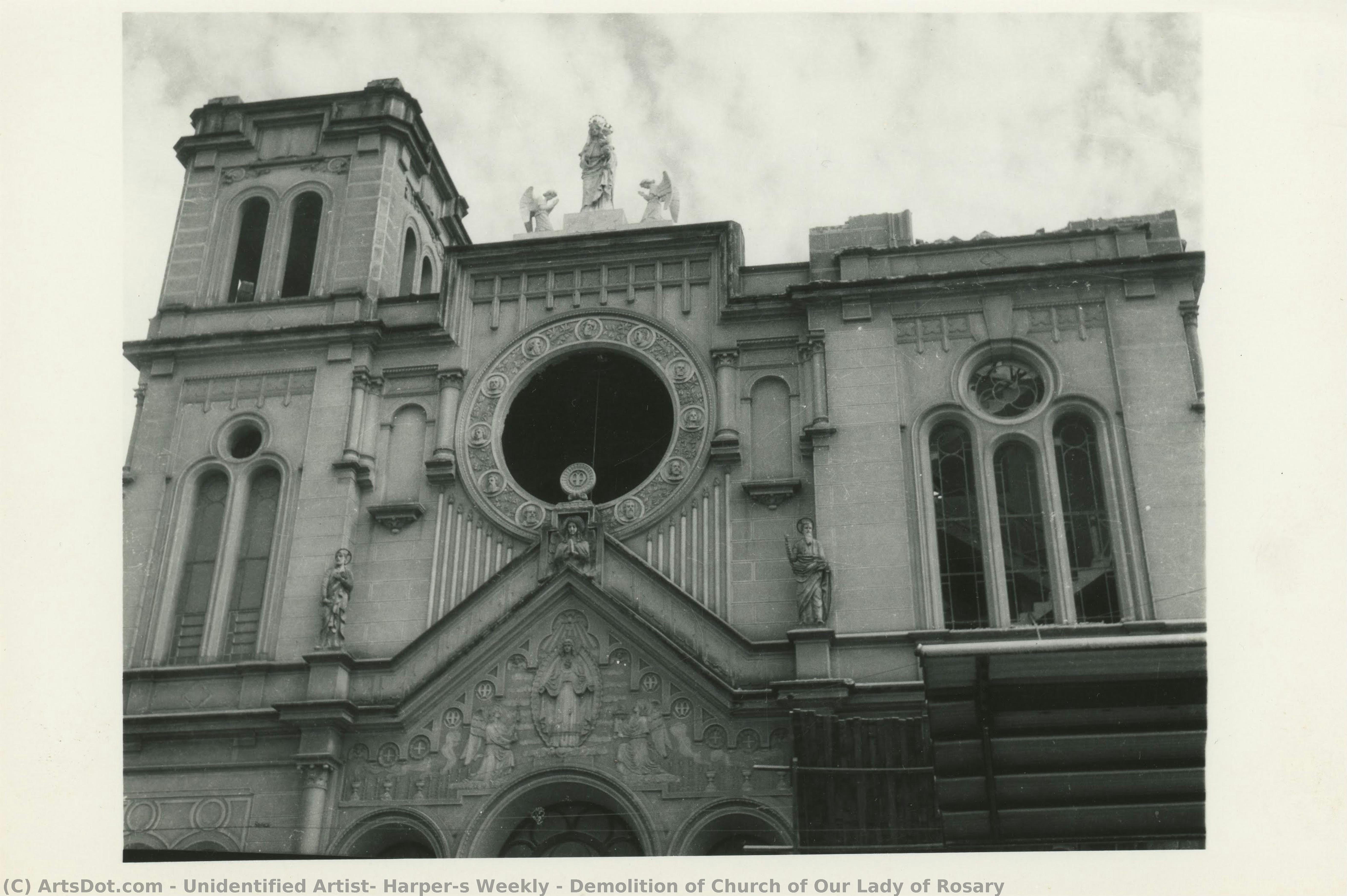 Demolition Of Church Of Our Lady Of Rosary — Unidentified Artist, Harper's Weekly