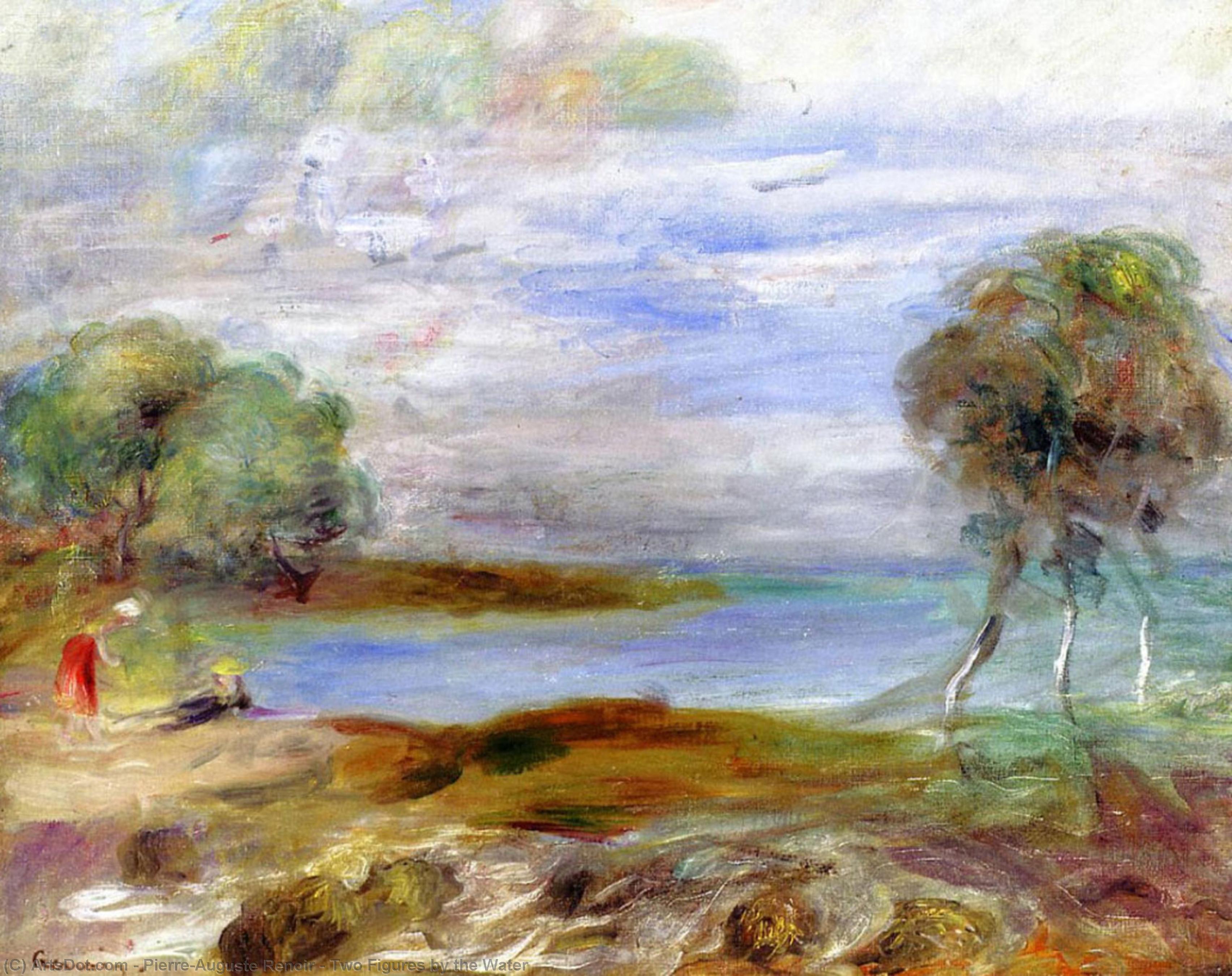 Two Figures By The Water — Pierre-auguste Renoir