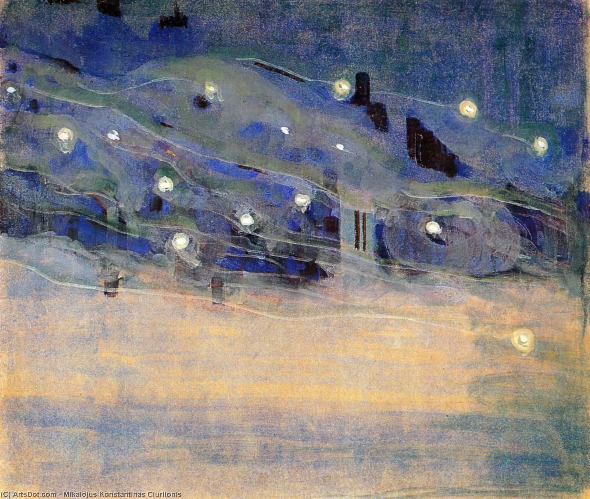 Sparks (iii) — Mikalojus Konstantinas Čiurlionis