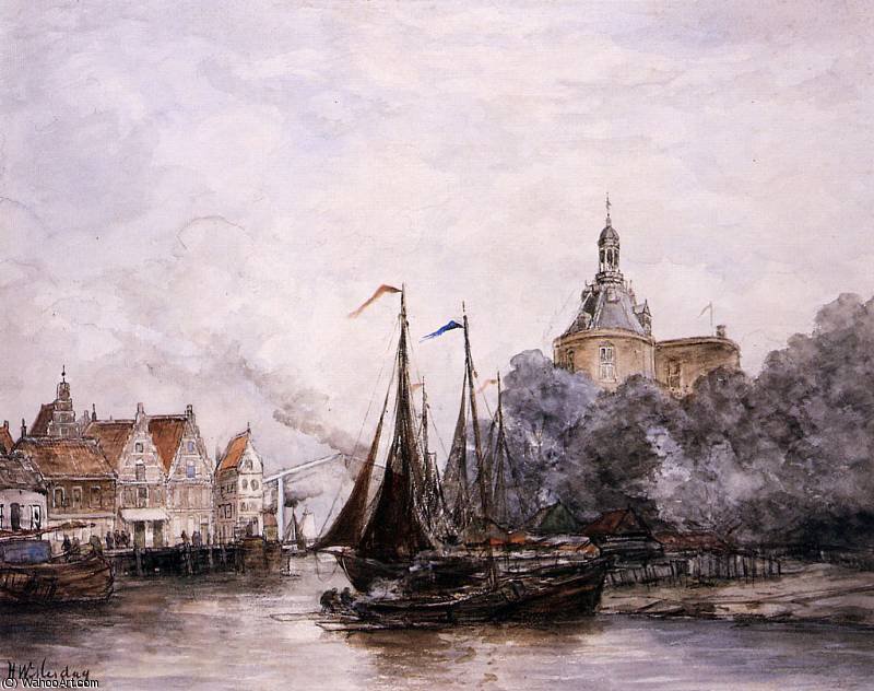 The Port Of Enkhuizen Sun — ヘンドリック・ウィレム・メスダグ