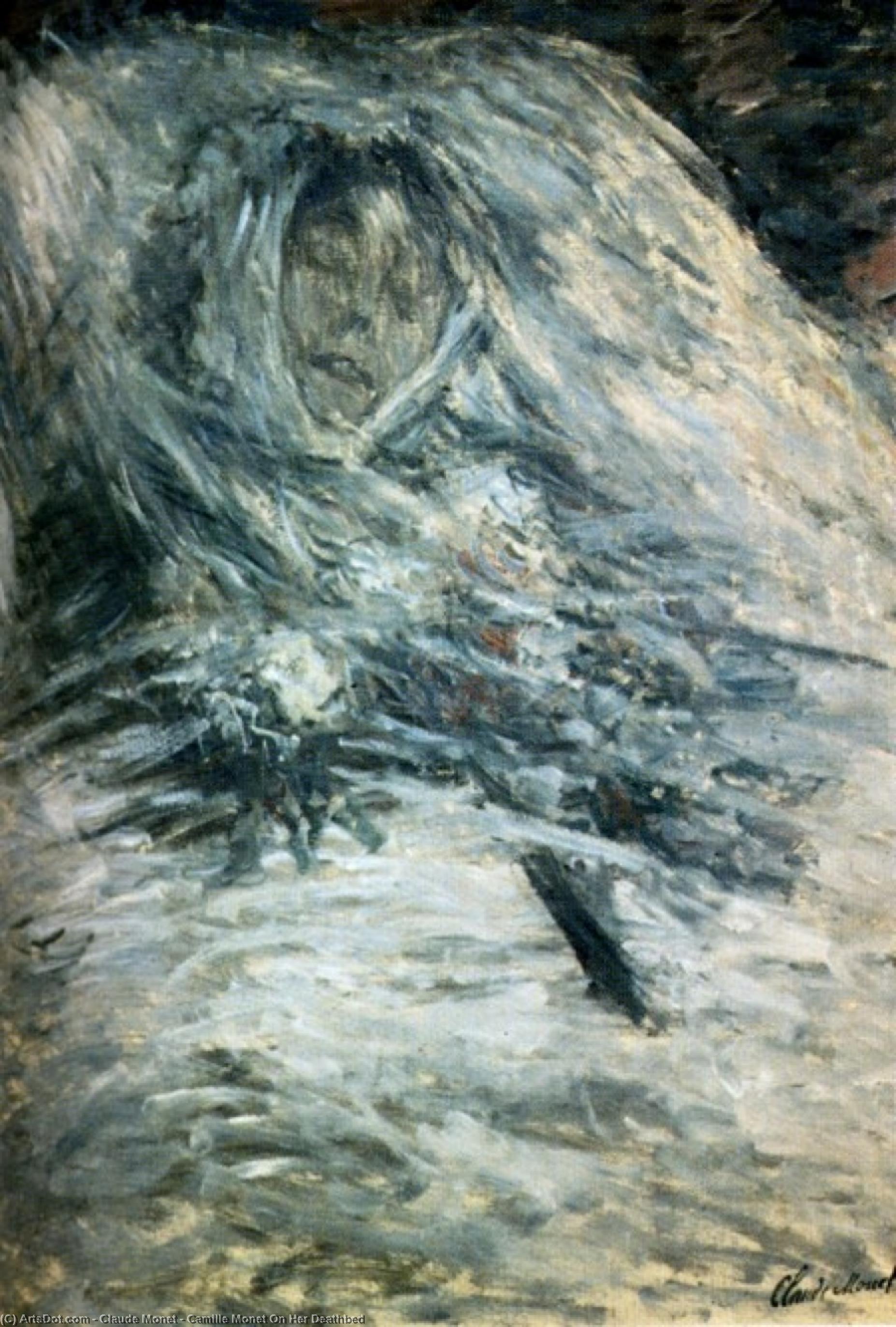 Camille Monet En Su Lecho De Muerte — Claude Monet