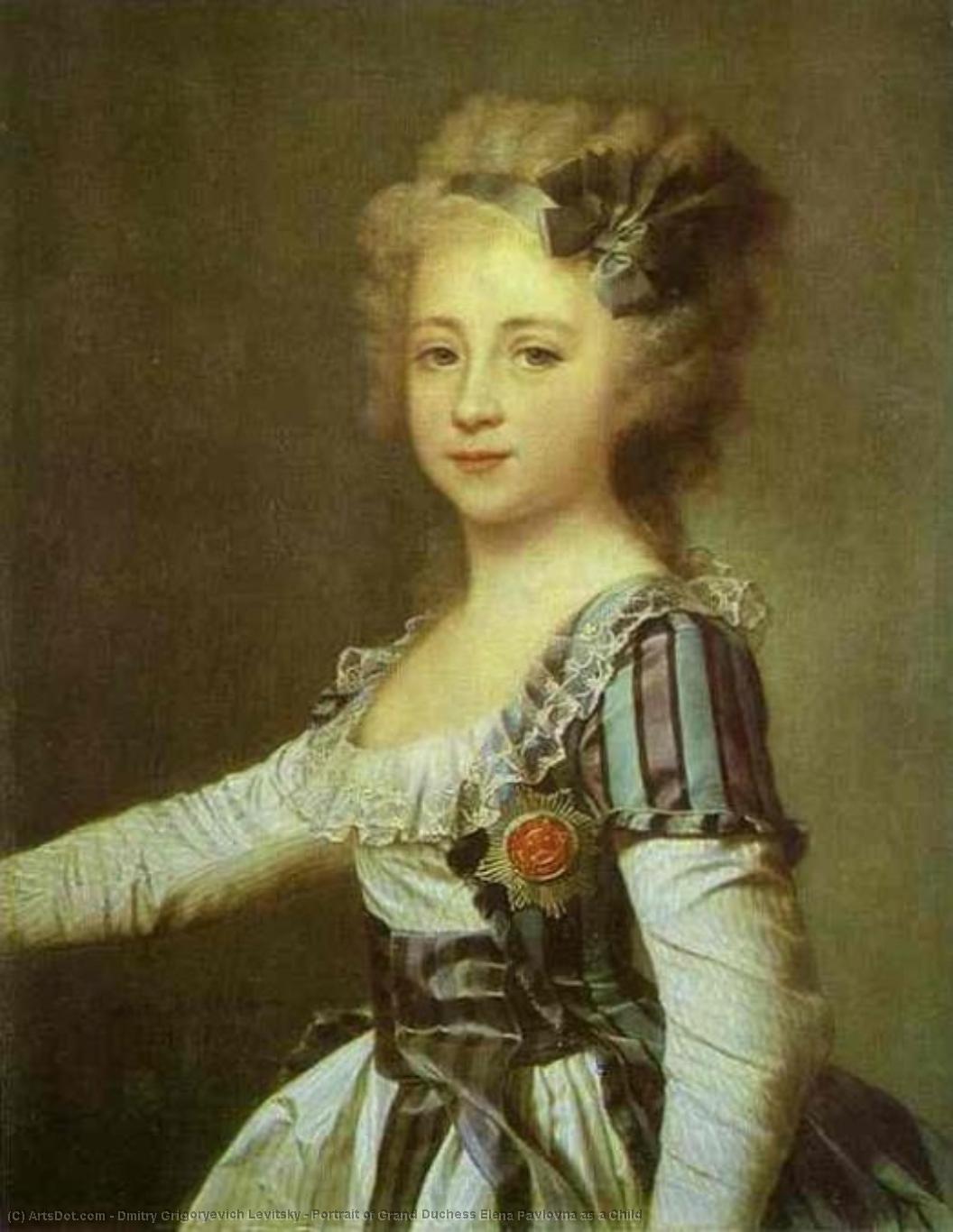 Portrait Of Grand Duchess Elena Pavlovna As A Child — Dmitry Grigoryevich Levitsky
