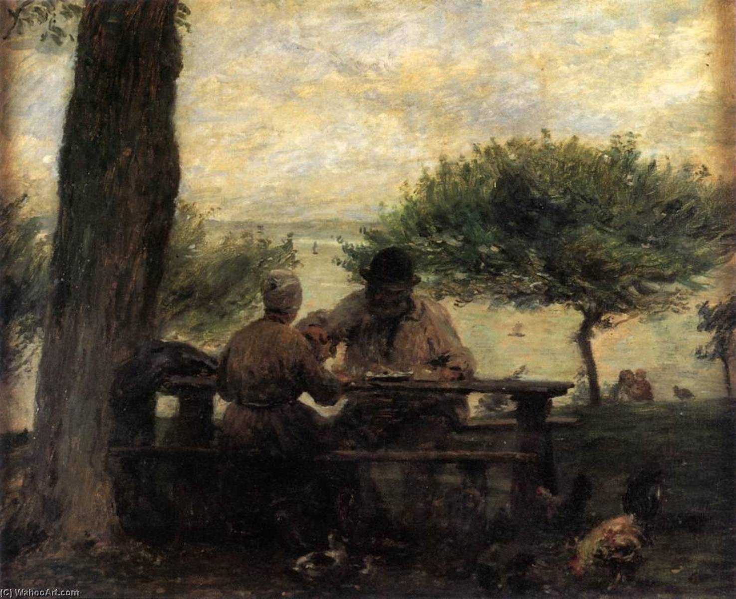 Luncheon At Honfleur — Adolphe Félix Cals