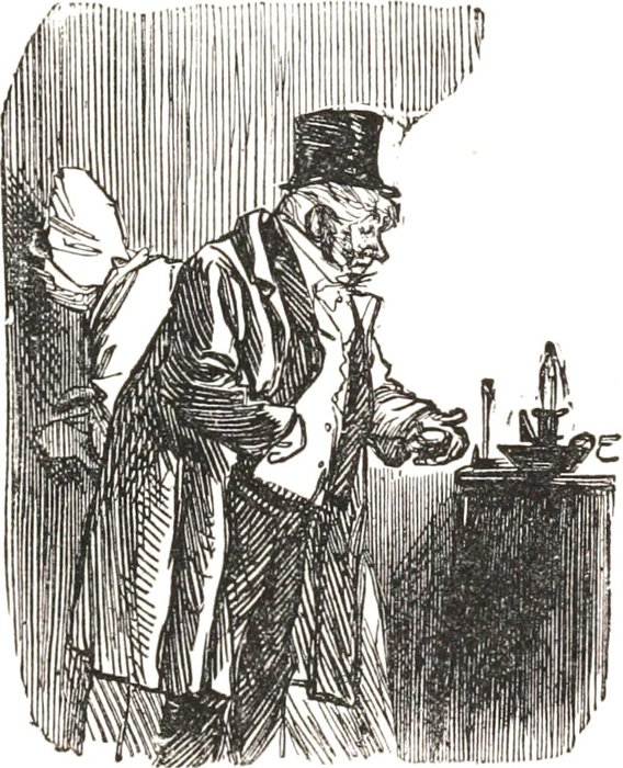 Mr. Caudle Brings Home The Wrong Hat — Charles Samuel Keene