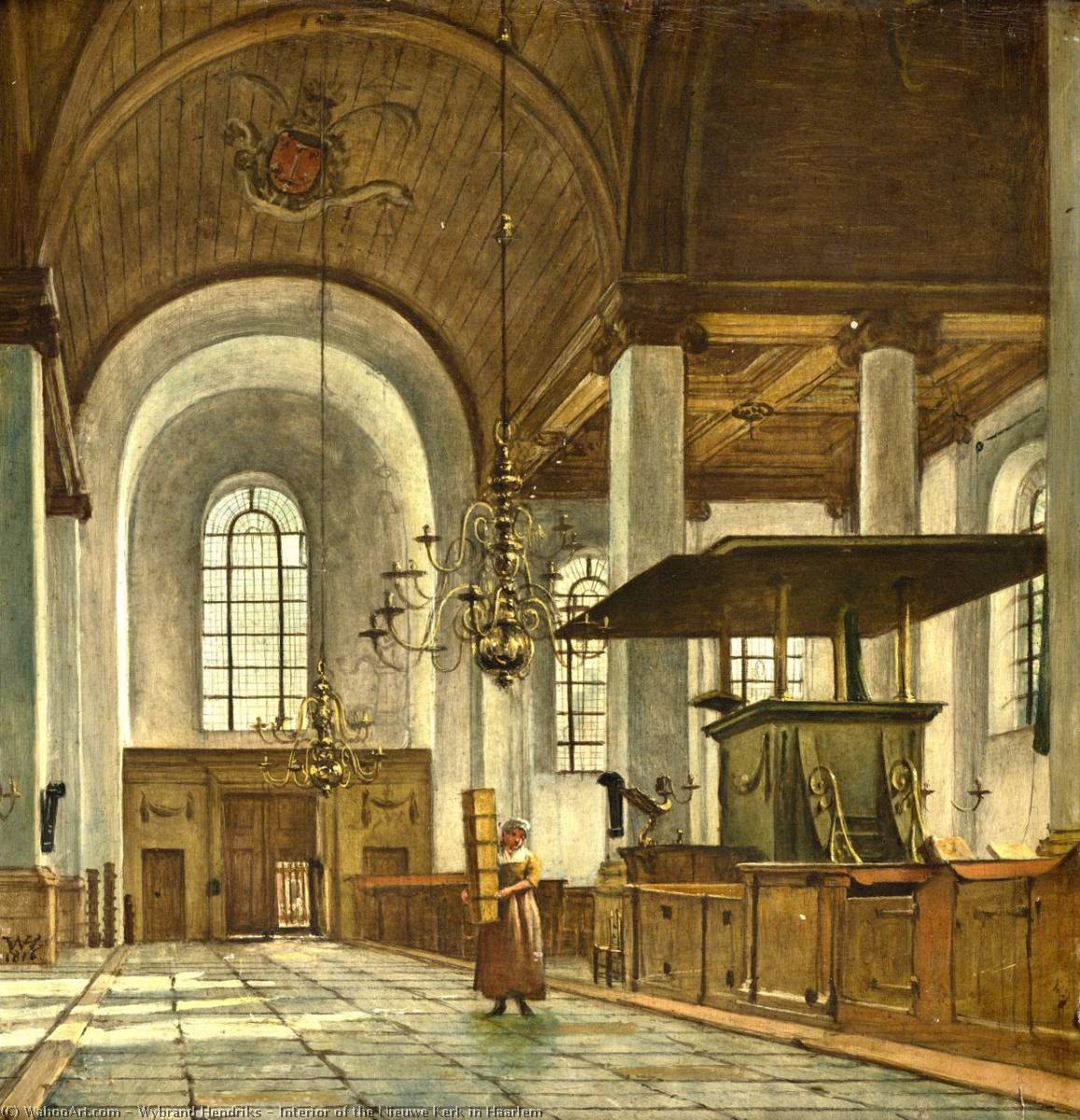 Interior Of The Nieuwe Kerk In Haarlem — Wybrand Hendriks