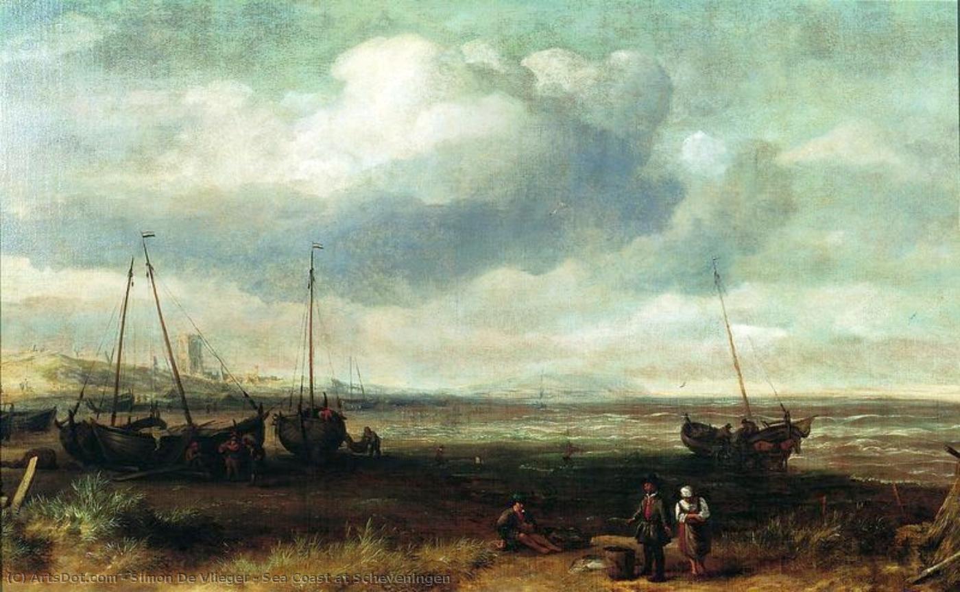 Sea Coast At Scheveningen — Simon De Vlieger