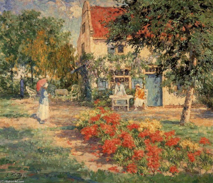 Zomerdag_huis_en_tuin_van_de_schilder_in_blaricem — Evert Pieters
