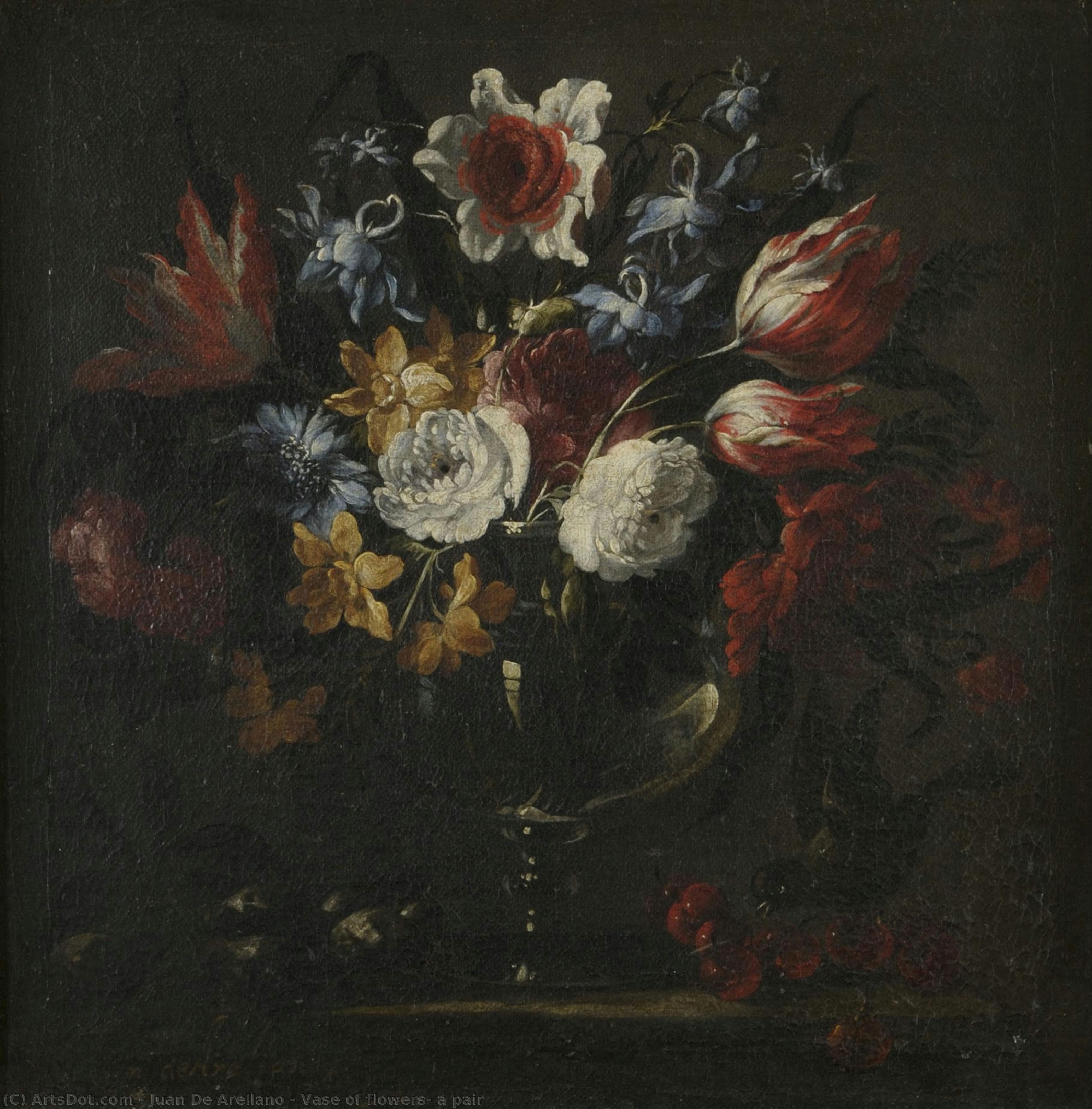 Vase Of Flowers, A Pair — Juan De Arellano