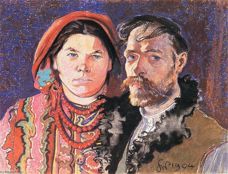 Portrait Of The Artist And His Wife — Stanislaw Wyspianski