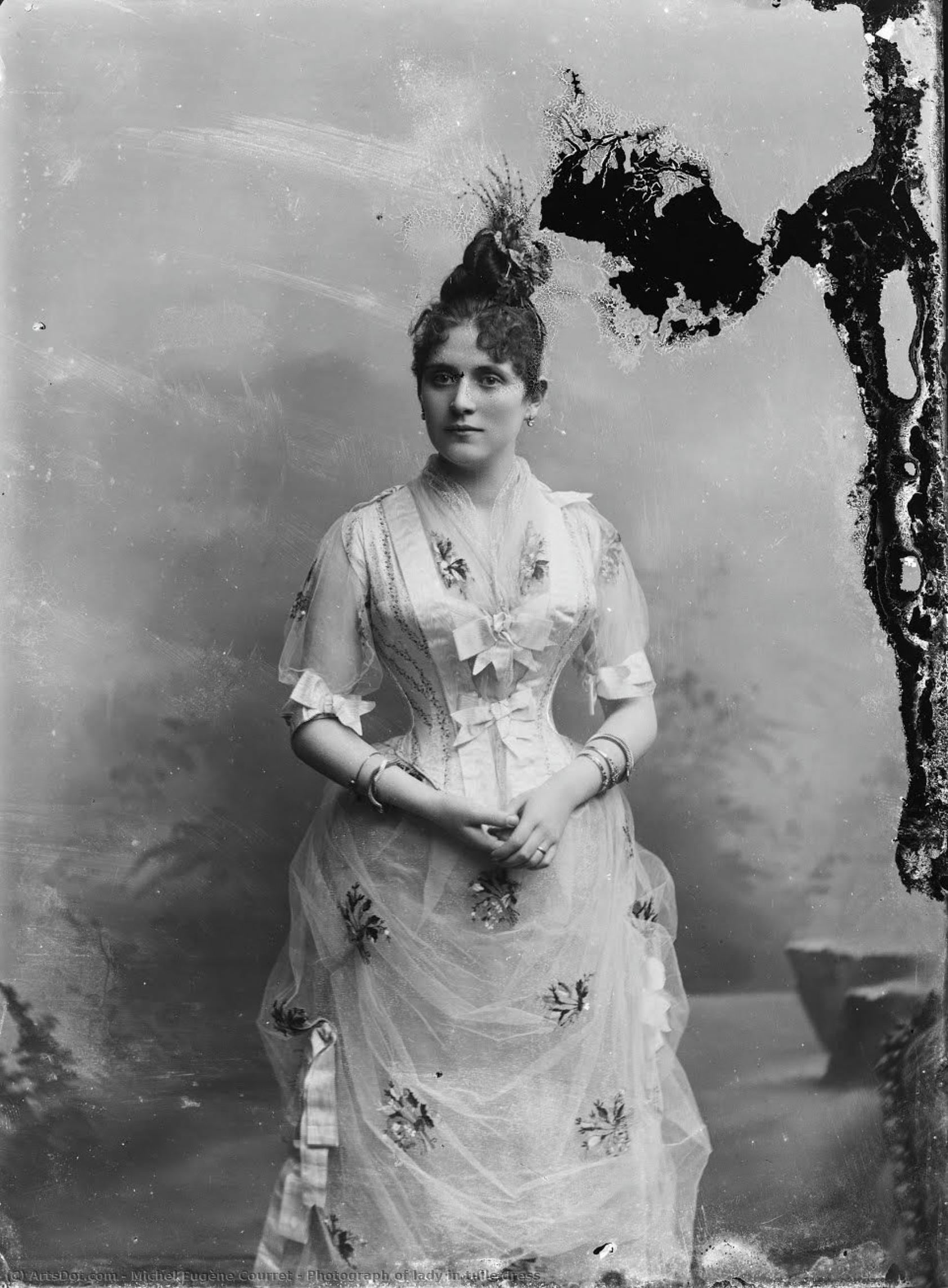 Photograph Of Lady In Tulle Dress — Michel Eugène Courret