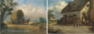 Outside The Village Inn; And Haymaking — Thomas Smythe