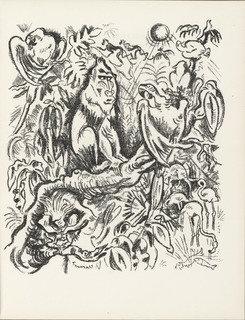 Dreamed Primeval Forest (geträumte Urwaldlandscaft) (plate, Page 43) From The Periodical Münchner Blätter Für Dichtung Und Graphik, Vol. 1, No. 3 (march 1919) — Richard Seewald