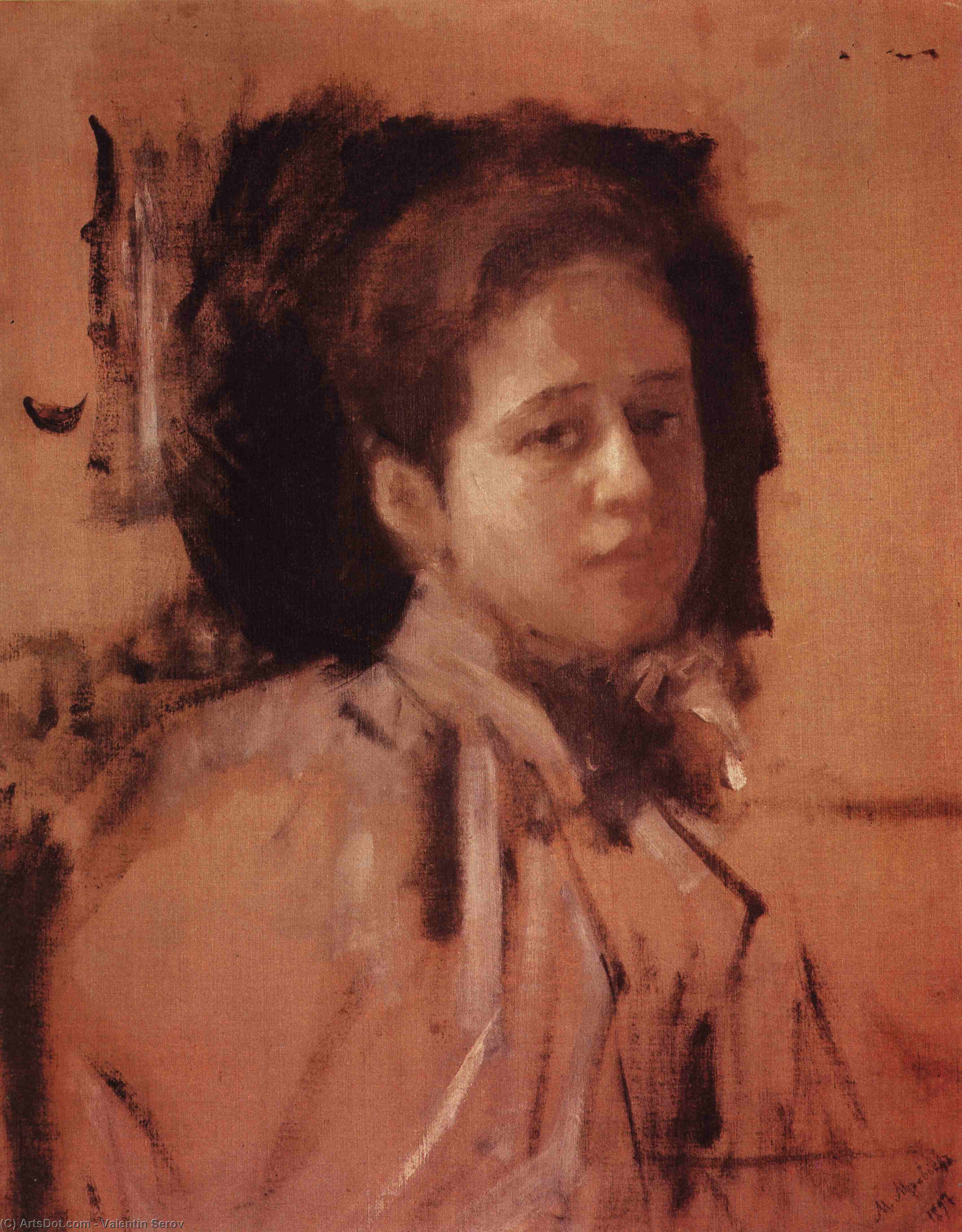 Portrait Of Liudmila Mamontova — Valentin Alexandrovich Serov