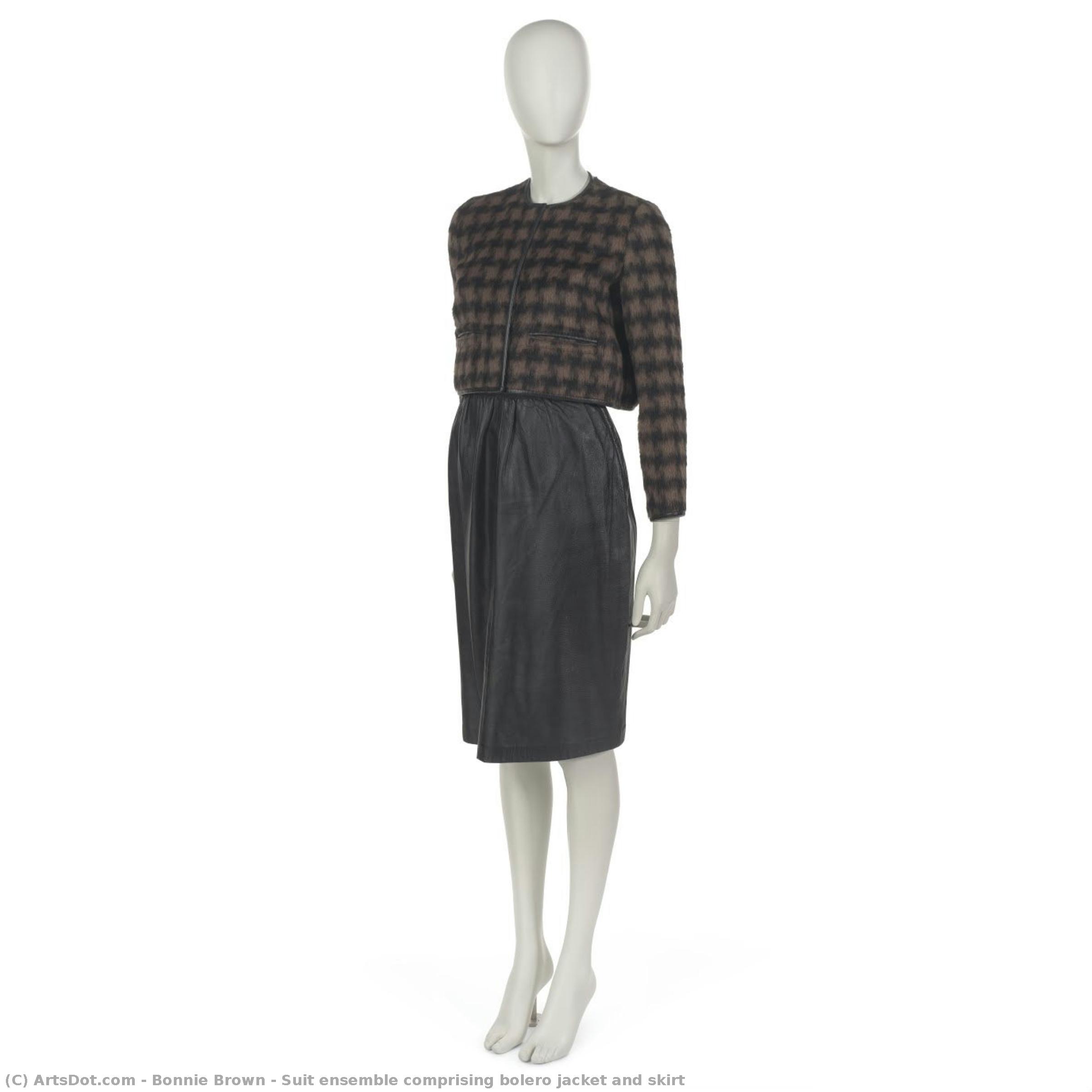 Suit Ensemble Comprising Bolero Jacket And Skirt — Bonnie Brown