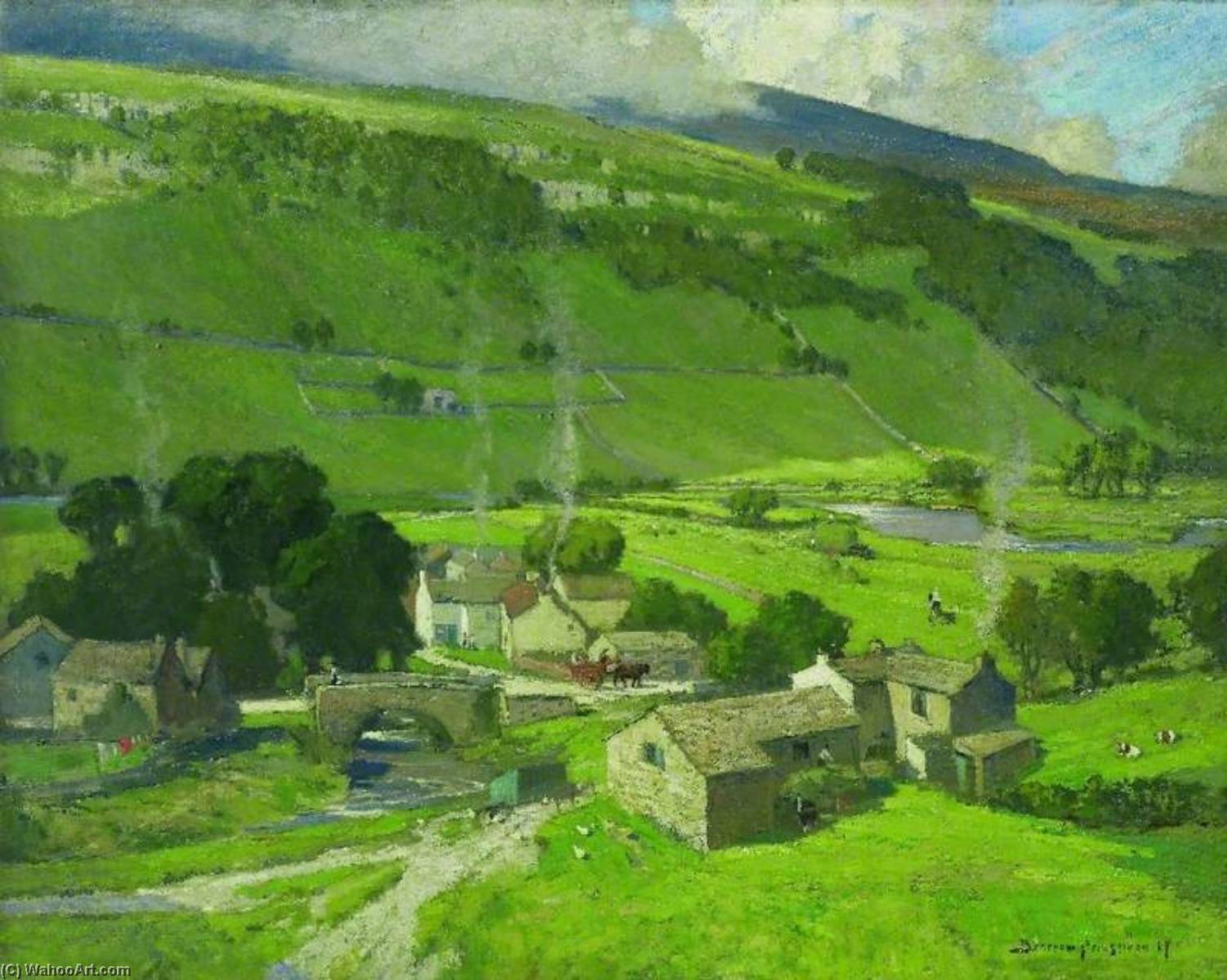 The Hill Bound Village — Bertram Priestman