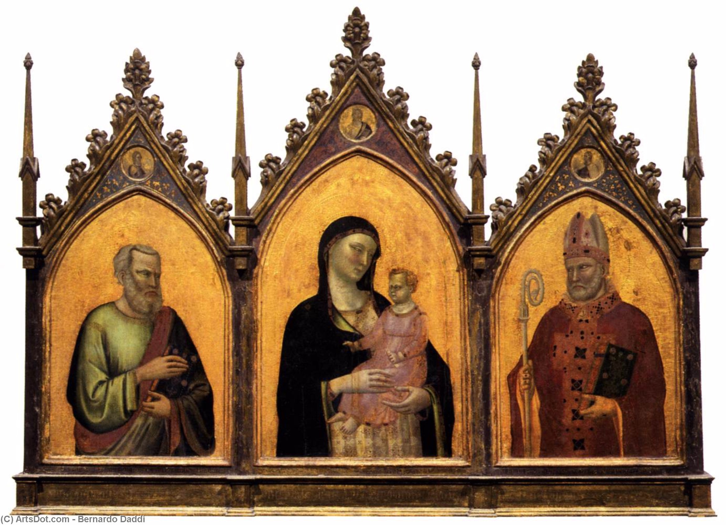Madonna And Child With Sts Matthew And Nicholas — Bernardo Daddi