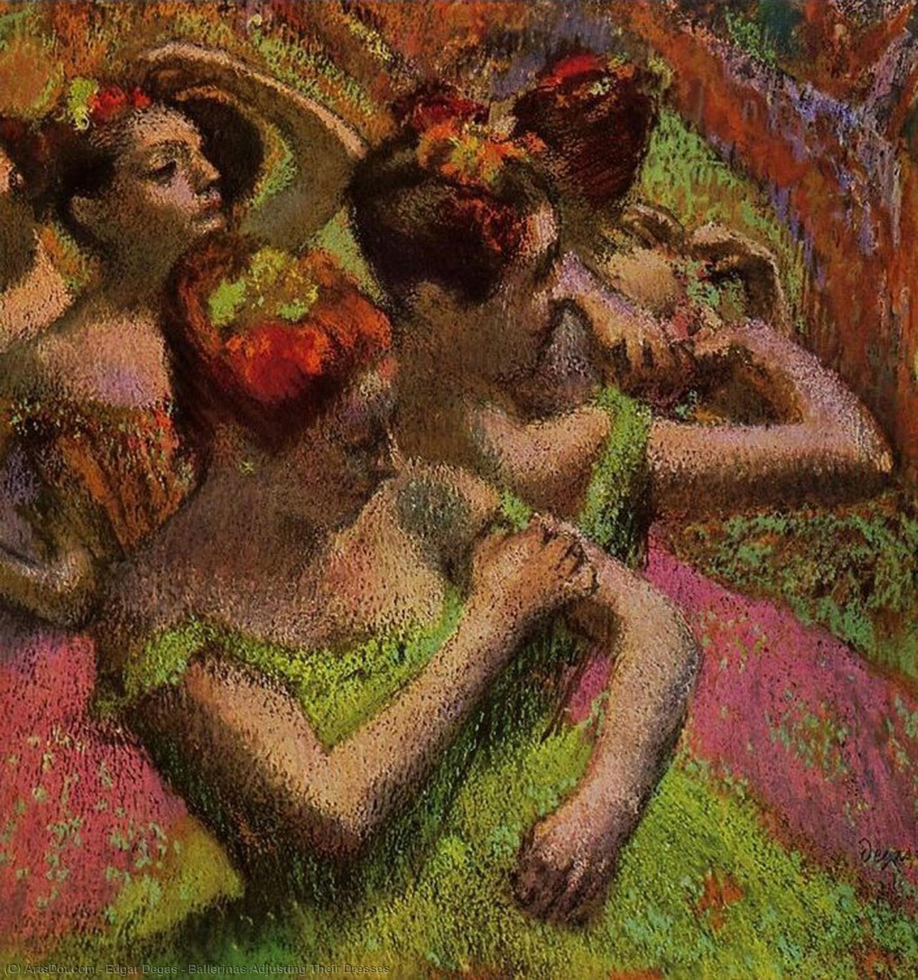 Ballerinas Korrigieren Ihre Kleider — Hilaire-germain-edgar Degas