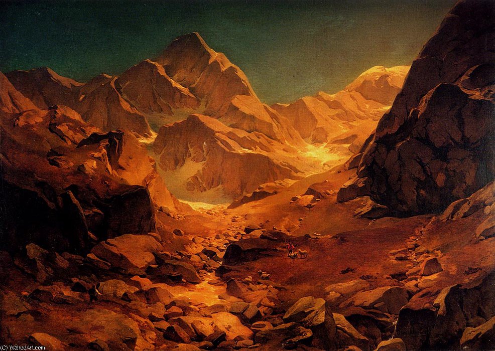 A Mountainous Landscape — Оswald Аченбах